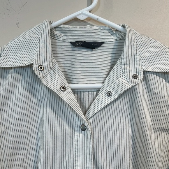 🔥Armani Exchange White Striped  Shirt🔥 - Picture 3 of 7